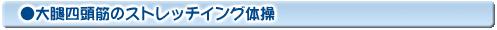 大腿四頭筋のストレッチイング体操