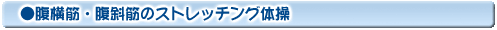 腹横筋・腹斜筋のストレッチング体操