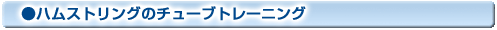 ハムストリングのチューブトレーニング