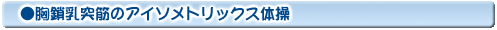 胸鎖乳突筋のアイソメトリックス体操